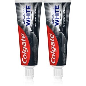 Colgate Advanced White Charcoal bělicí zubní pasta s aktivním uhlím 2x75 ml obraz