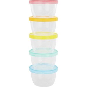 Badabulle Maxi Fun Colors miska s víčkem 5x250 ml obraz