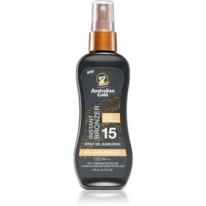 Australian Gold Instant Bronzer ochranný sprej na opalování s bronzerem SPF 15 100 ml obraz