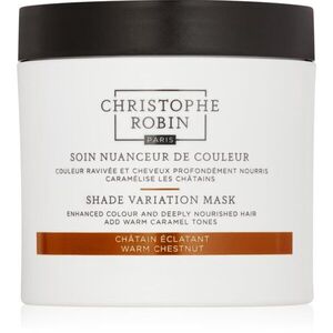 Christophe Robin Shade Variation Mask výživná krémová maska na vlasy odstín Warm Chesnut 250 ml obraz