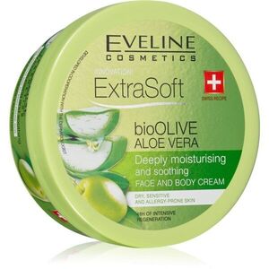 Eveline Cosmetics Extra Soft hydratační a zklidňující krém pro citlivou pokožku Bio Olive & Aloe Vera 175 ml obraz