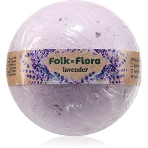 Folk & Flora Lavender koupelová bomba se zklidňujícím účinkem 130 g obraz