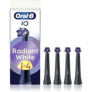 Oral-B iO Radiant White náhradní hlavice pro zubní kartáček s bělicími vlákny Black 4 ks obraz