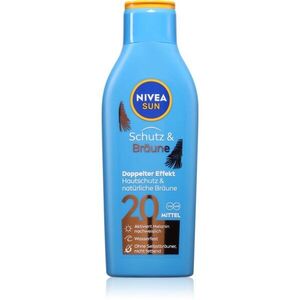 NIVEA SUN Protect & Bronze mléko na opalování podporující zhnědnutí SPF 20 200 ml obraz