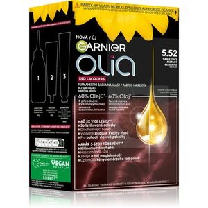 Garnier Olia Big Kit permanentní barva na vlasy odstín 5.52 Glassy Merlot 1 ks obraz