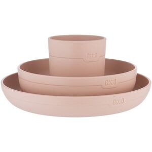 LOVI Tableware Set with Cup jídelní sada Nude 3 ks obraz