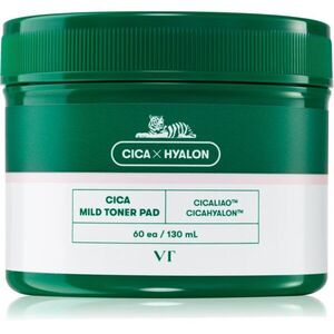 VT Cosmetics Cica Mild Toner Pad peelingové pleťové tamponky se zklidňujícím účinkem 60 ks obraz