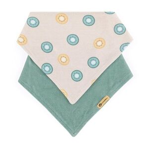 Petite&Mars Bandana Luke 3m+ bryndák Beige Kiwis&Misty Green 1 ks obraz