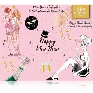 Spa Moments Happy New Year Sparkling Bath Bombs kalendář odpočítávání do Nového roku obraz