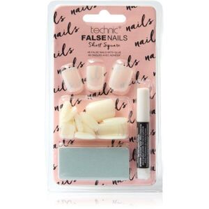 Technic Cosmetics False Nails Short Square umělé nehty s lepidlem 48 ks obraz