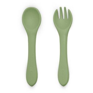 Petite&Mars Take&Match Silicone Cutlery příbor Sweet Pea 6m+ 2 ks obraz