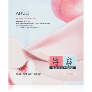 Anua Peach 70% Niacin Brightening Collagen Mask rozjasňující pleťová maska s kolagenem 1 ks obraz