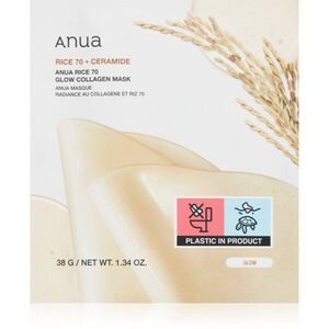 Anua Rice 70% + Ceramide Glow Collagen Mask rozjasňující pleťová maska s kolagenem 1 ks obraz