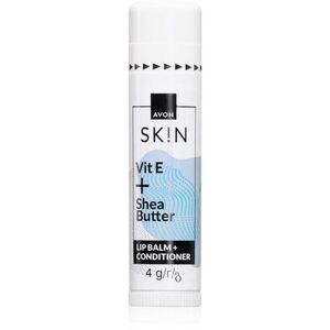 Avon Sk!n Vit E + Shea Butter vyživující balzám na rty s bambuckým máslem 4 g obraz