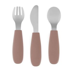 Petite&Mars Take&Match Stainless Steel Cutlery Set příbor pro děti Velvet Latte 12m+ 3 ks obraz