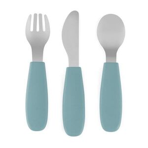 Petite&Mars Take&Match Stainless Steel Cutlery Set příbor pro děti Frosted Sky 12m+ 3 ks obraz