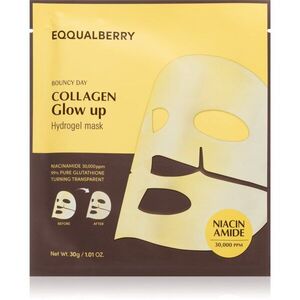 EQQUALBERRY Collagen Glow Up Hydrogel Mask plátýnková maska s rozjasňujícím a hydratačním účinkem s gelovou texturou 30 g obraz
