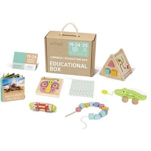 eliNeli Educational Box 19-24 m+ sada hraček ze dřeva obraz