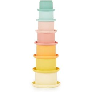 Bieco Silicone Stacking Cups Tropical Vibes stohovací kelímky 12 m+ 7 ks obraz