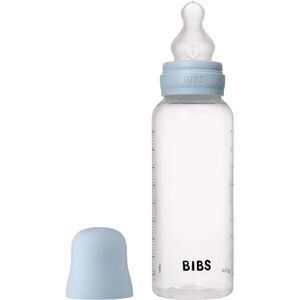 BIBS Anti-Colic Baby Bottle Silicone antikoliková láhev se silikonovým dudlíkem Baby Blue 1 ks obraz