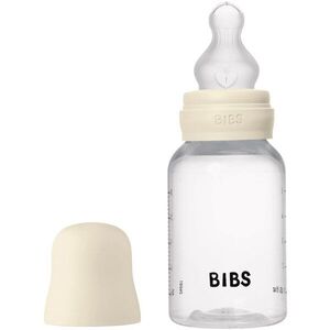 BIBS Anti-Colic Baby Bottle Silicone antikoliková láhev se silikonovým dudlíkem Ivory 1 ks obraz