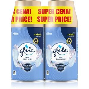 GLADE Pure Clean Linen automatický osvěžovač vzduchu – náhradní náplň 2x269 ml obraz