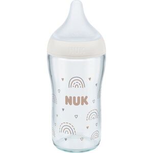 NUK Perfect Match Glass Bottle skleněná kojenecká láhev s kontrolou teploty 3m+ 1 ks obraz