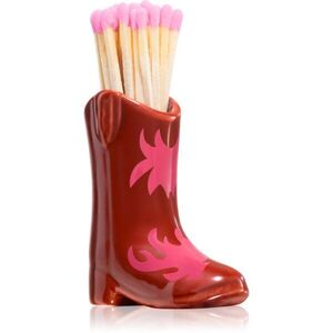 Paddywax Cowboy Boot Match Holder zápalky Red & Pink Flame 25 ks obraz