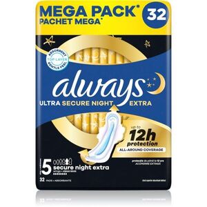 Always Ultra Secure Night Extra Size 5 vložky na noc 32 ks obraz