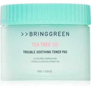 BRINGGREEN Tea Tree Cica Trouble Soothing Toner Pad tonizační polštářky se zklidňujícím účinkem 90 ks obraz
