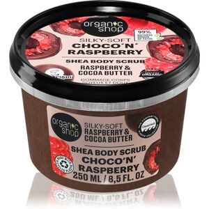 Organic Shop Choco'n'Raspberry jemný tělový peeling s bambuckým máslem 250 ml obraz