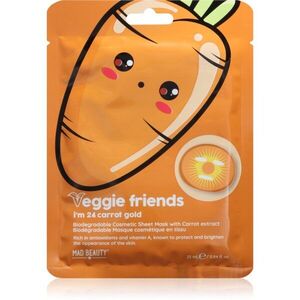 Mad Beauty Veggie Friends Carrot plátýnková maska s rozjasňujícím efektem 25 ml obraz