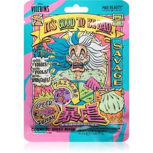 Mad Beauty Disney Villains Cruella vyživující plátýnková maska 25 ml obraz