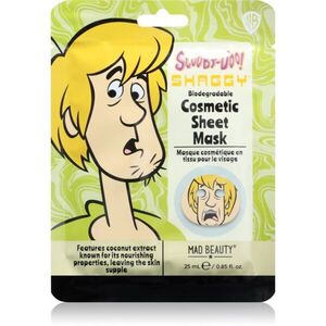 Mad Beauty Scooby Doo Shaggy plátýnková maska se zklidňujícím účinkem 25 ml obraz