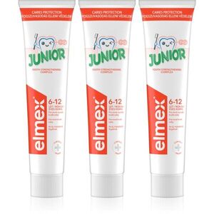 Elmex Junior 6-12 Years zubní pasta pro děti 3x75 ml obraz