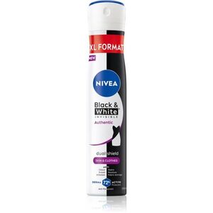 NIVEA Black & White Authentic antiperspirant ve spreji 72h 200 ml obraz