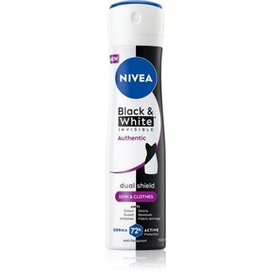 NIVEA Black & White Authentic antiperspirant ve spreji 72h 150 ml obraz