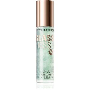 Revolution Glass Kiss třpytivý olej na rty odstín Pixiedust Green 5.5 ml obraz