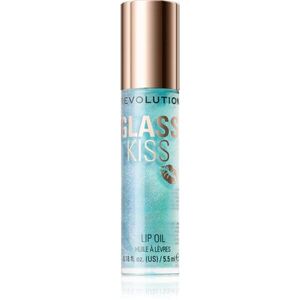 Revolution Glass Kiss třpytivý olej na rty odstín Mermaid Blue 5.5 ml obraz