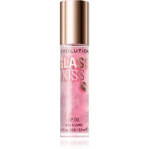 Revolution Glass Kiss třpytivý olej na rty odstín Fairytale Peach 5.5 ml obraz