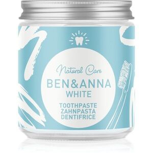 BEN&ANNA Natural Toothpaste White zubní pasta ve skleněné dóze s bělicím účinkem 100 ml obraz