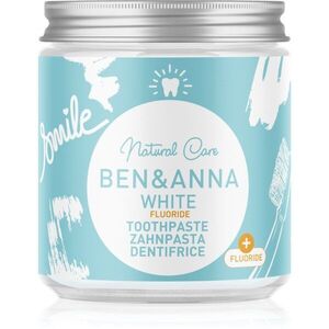 BEN&ANNA Natural Toothpaste White Fluoride zubní pasta ve skleněné dóze s fluoridem 100 ml obraz