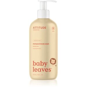Attitude Baby Leaves Pear Nectar sprchový gel a šampon 2 v 1 s vůní hruškové šťávy 473 ml obraz