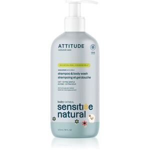 Attitude Sensitive Natural Baby Oatmeal šampon a mycí gel 2 v 1 pro citlivou pokožku pro děti 473 ml obraz