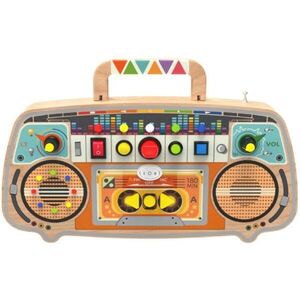 2Kids Toys Activity Board Wooden FM Radio aktivity hračka 12m+ 1 ks obraz