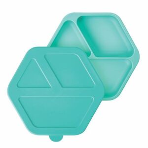 Tiny Twinkle Silicone Plate dělený talíř s víkem Mint 1 ks obraz