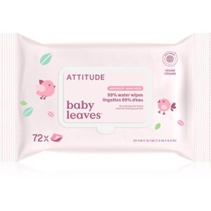 Attitude Baby Leaves Water Wipes vlhčené ubrousky bez vůně 72 ks obraz