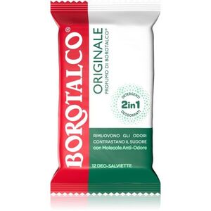 Borotalco Original Deo Wipes osvěžující vlhčené ubrousky na nohy, tělo a podpaží 12 ks obraz