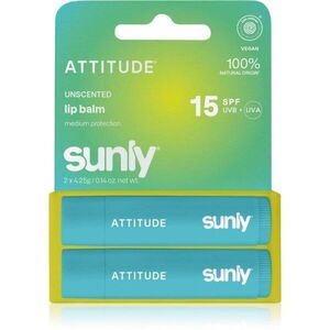 Attitude Sunly Lip Balm balzám na rty bez parfemace 2x4.25 g obraz