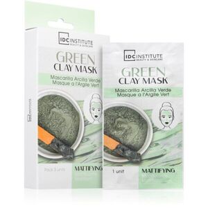 IDC Institute Green Clay Mask čisticí zmatňující maska s bambuckým máslem 3x8 g obraz